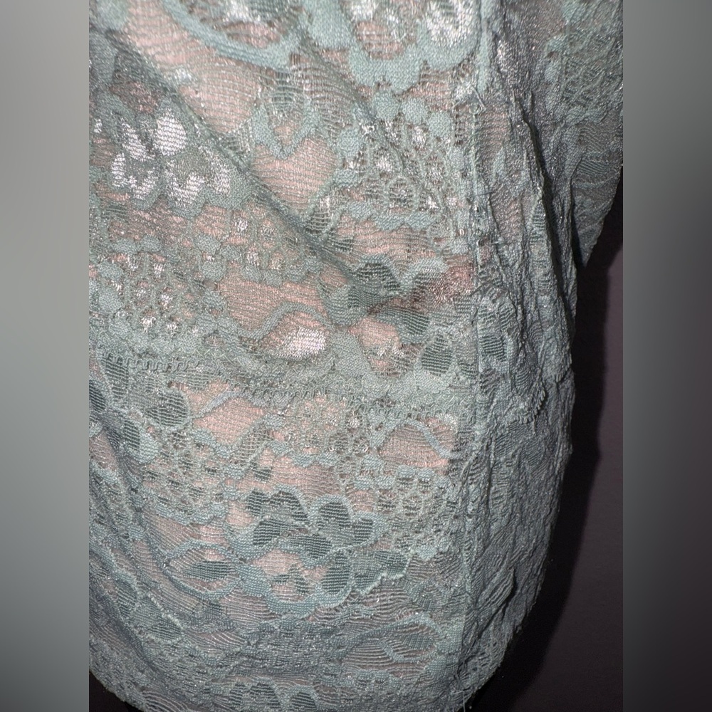 NY&Co Lace Halter Top Mint Y2K Coquette Balletcore Fairy Grunge- Medium - Picture 8 of 11